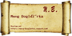 Meng Boglárka névjegykártya